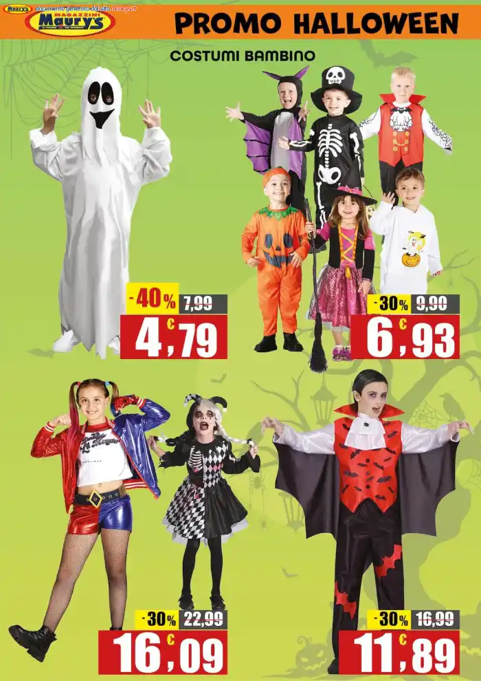 Volantino Maury’s Promo Halloween dal 16/10 fino al 31/10/2026