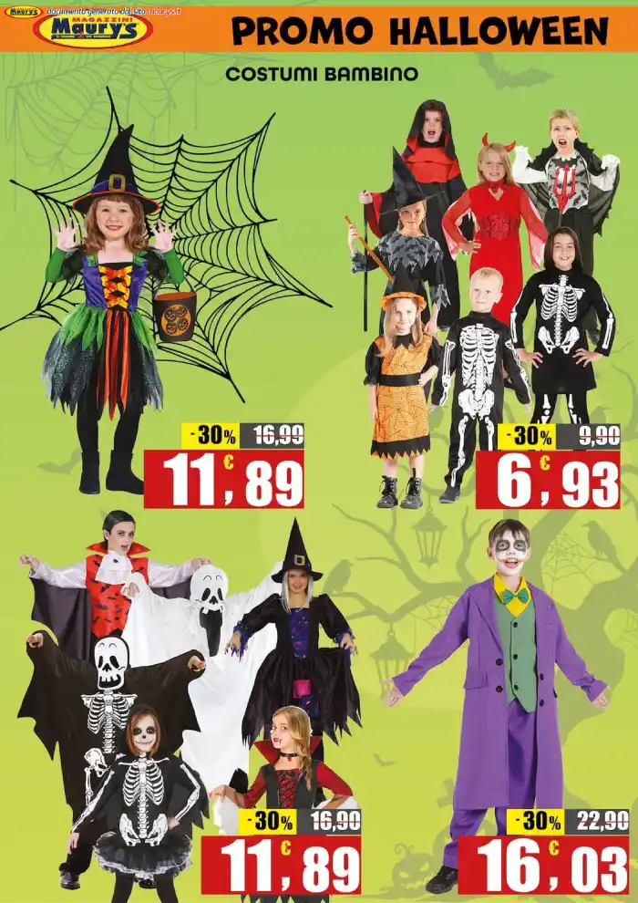 Volantino Maury’s Promo Halloween dal 16/10 fino al 31/10/2026