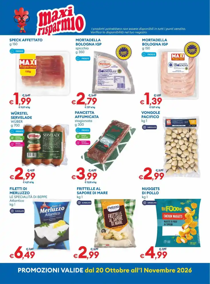 Volantino MD Discount Maxi Risparmio dal 20/10 fino al 1/11/2026