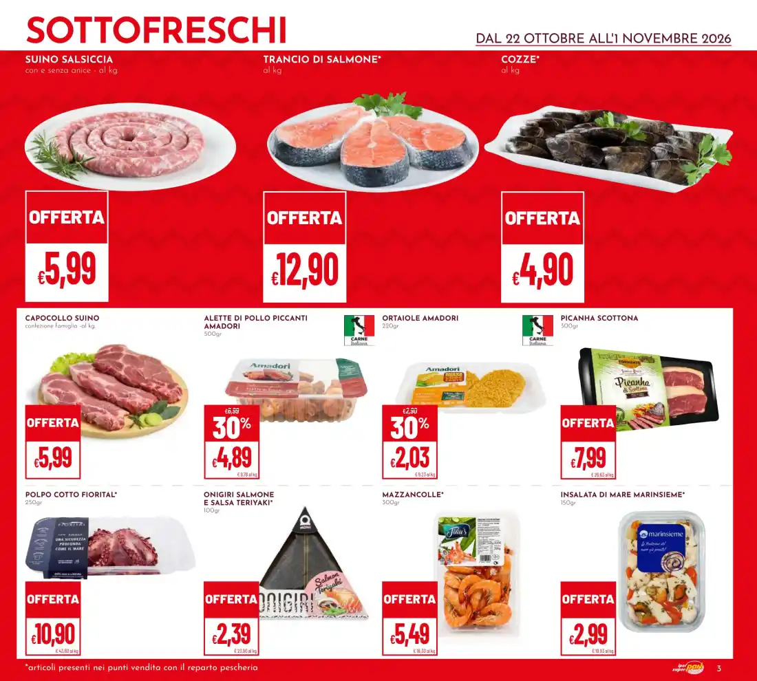 Volantino Pan Sottofreschi e promo app dal 22/10 fino al 1/11/2026