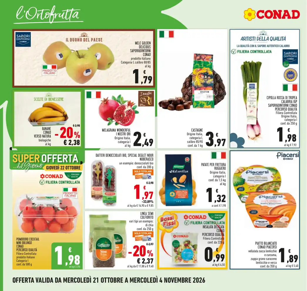 Volantino Conad Taglio netto dal 21/10 fino al 4/11/2026