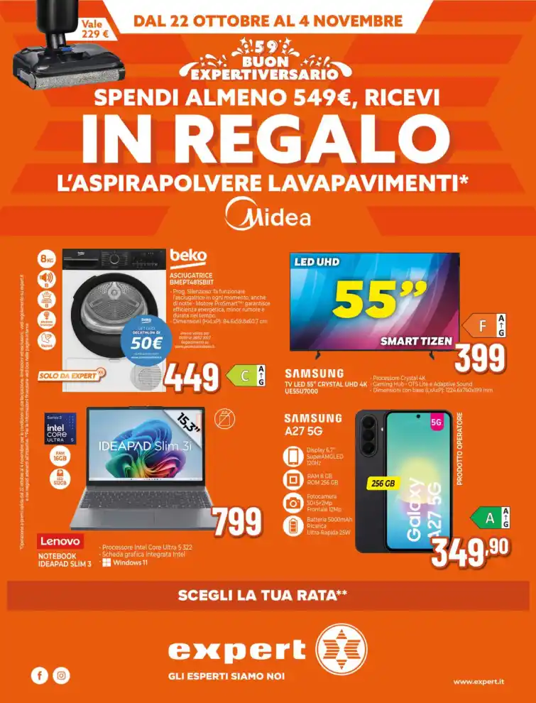Volantino Expert Buon Expertiversario dal 22/10 fino al 4/11/2026