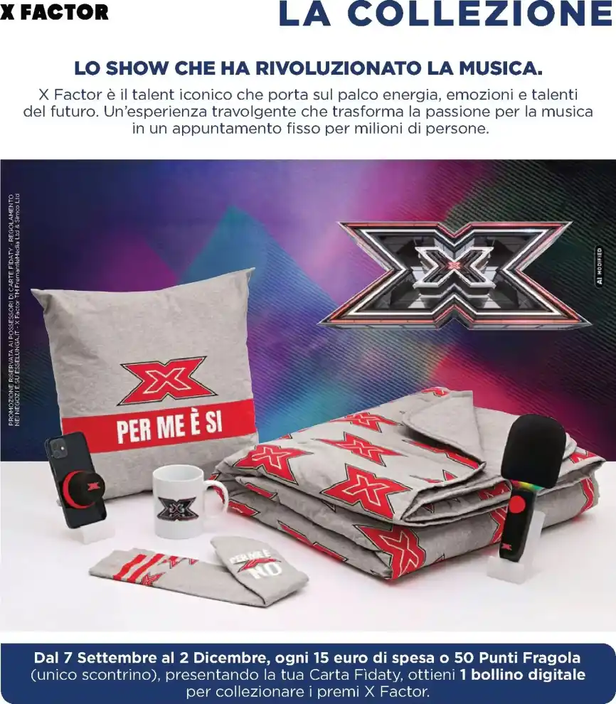 Volantino Esselunga X Factor 2026 dal 7/9 fino al 2/12/2026
