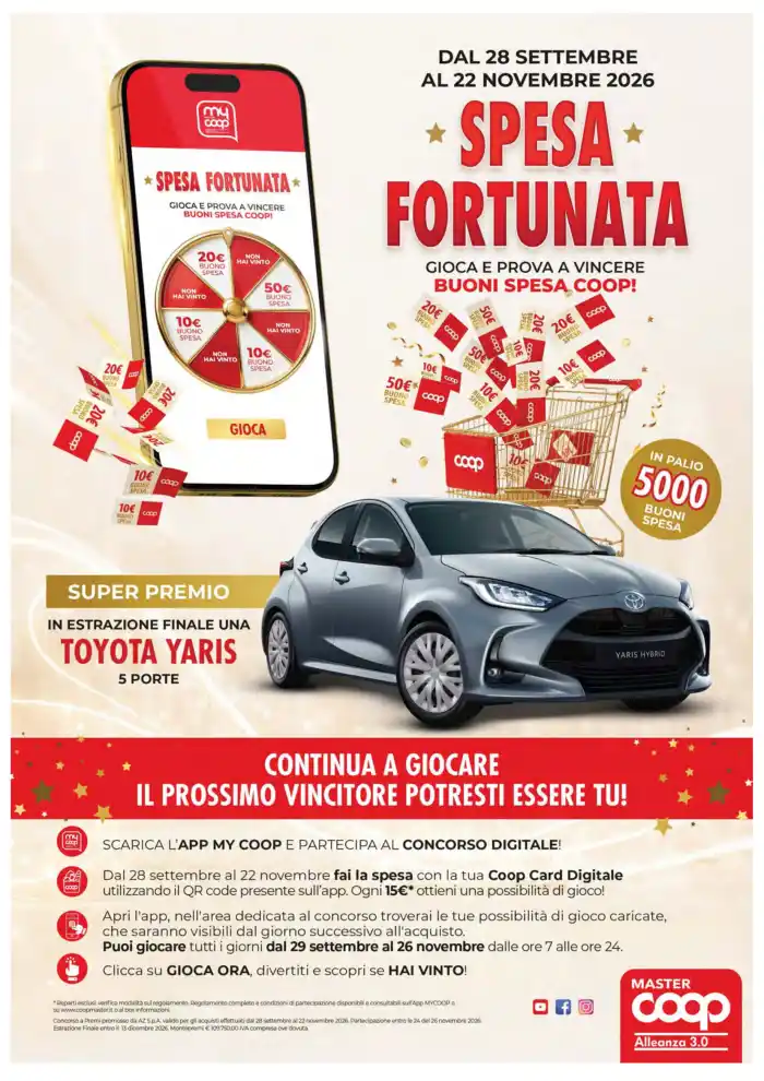 Volantino Coop Calabria Raccolta punti dal 22/10 fino al 1/11/2026