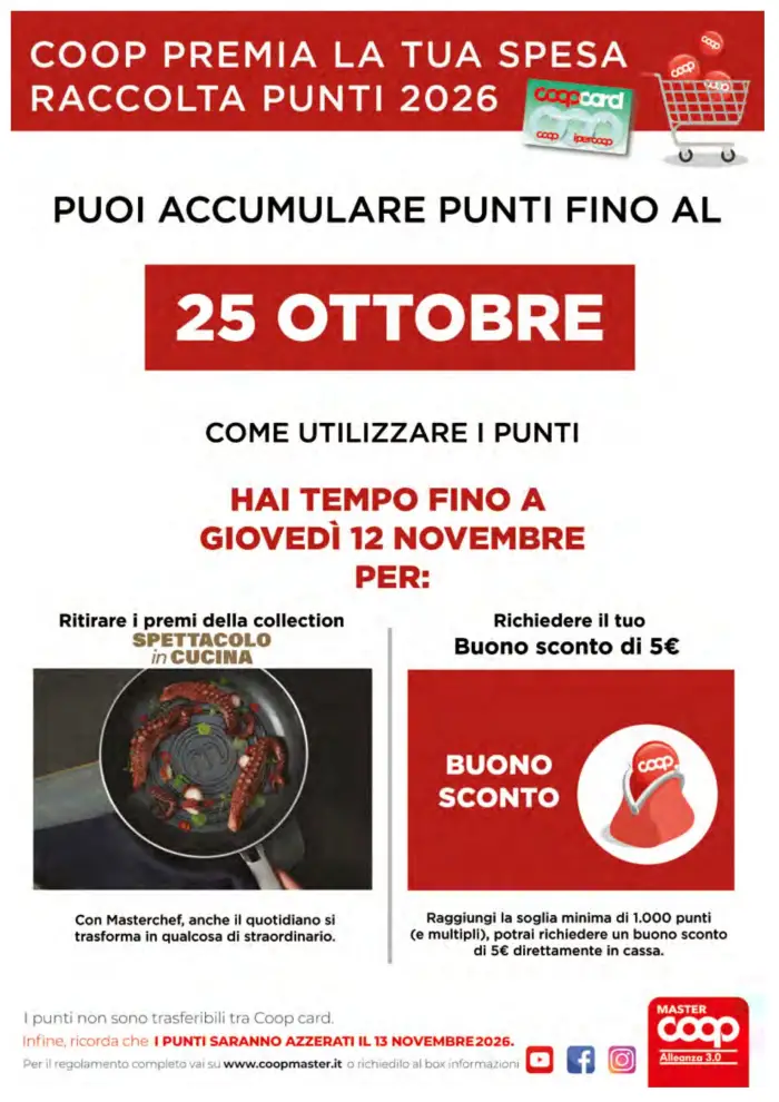 Volantino Coop Calabria Raccolta punti dal 22/10 fino al 1/11/2026