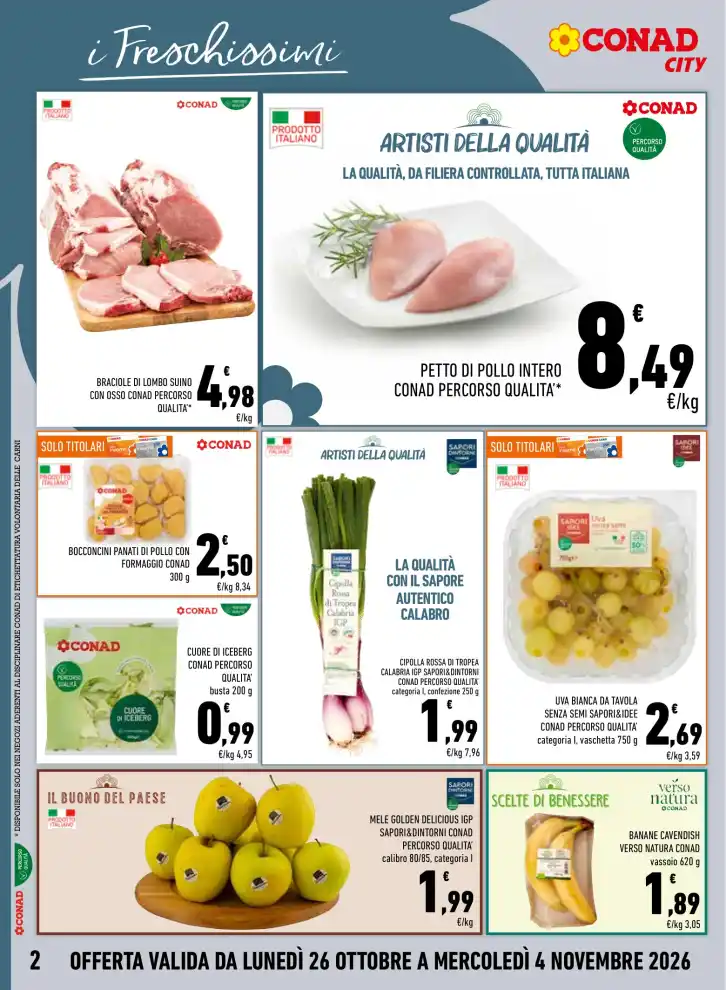 Volantino Conad City Taglio netto dal 26/10 fino al 4/11/2026