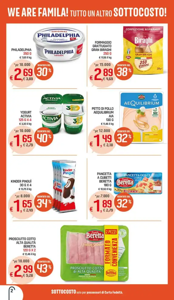 Volantino Famila Superstore Sottocosto dal 29/10 fino al 7/11/2026