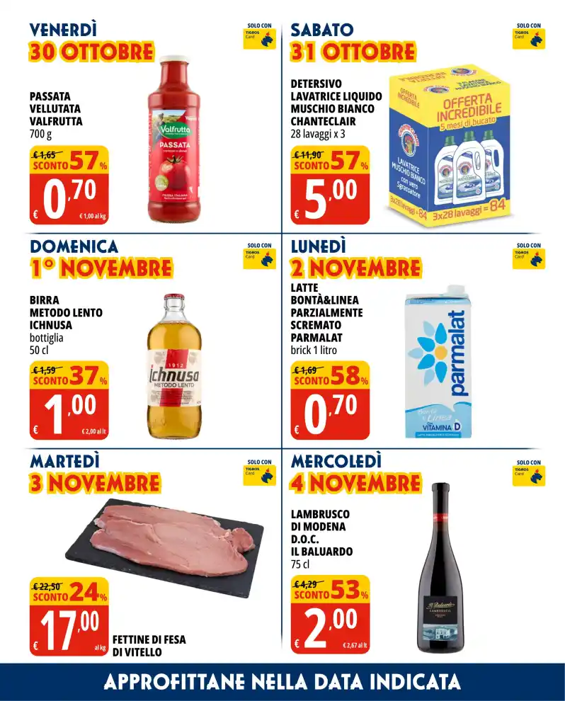 Volantino Tigros Le 14 Follie dal 28/10 fino al 10/11/2026