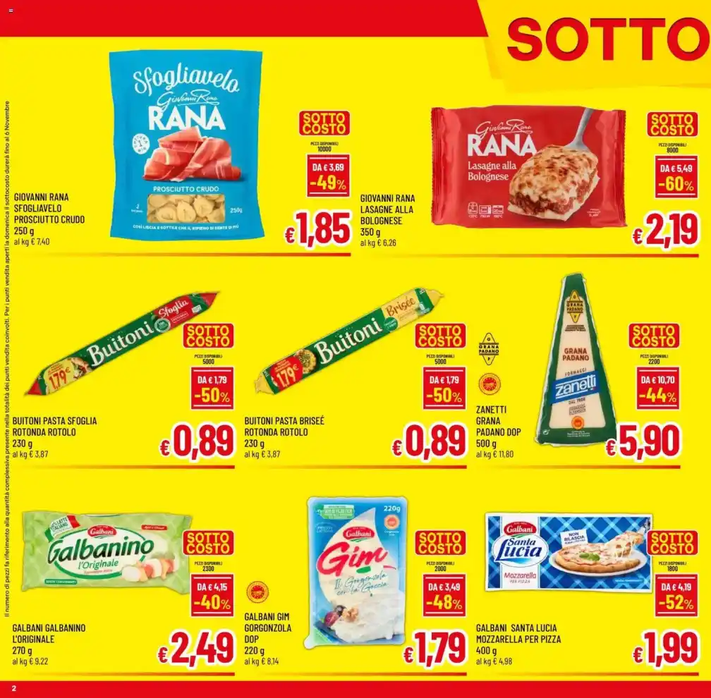 Volantino A&O Sotto Costo dal 28/10 fino al 7/11/2026