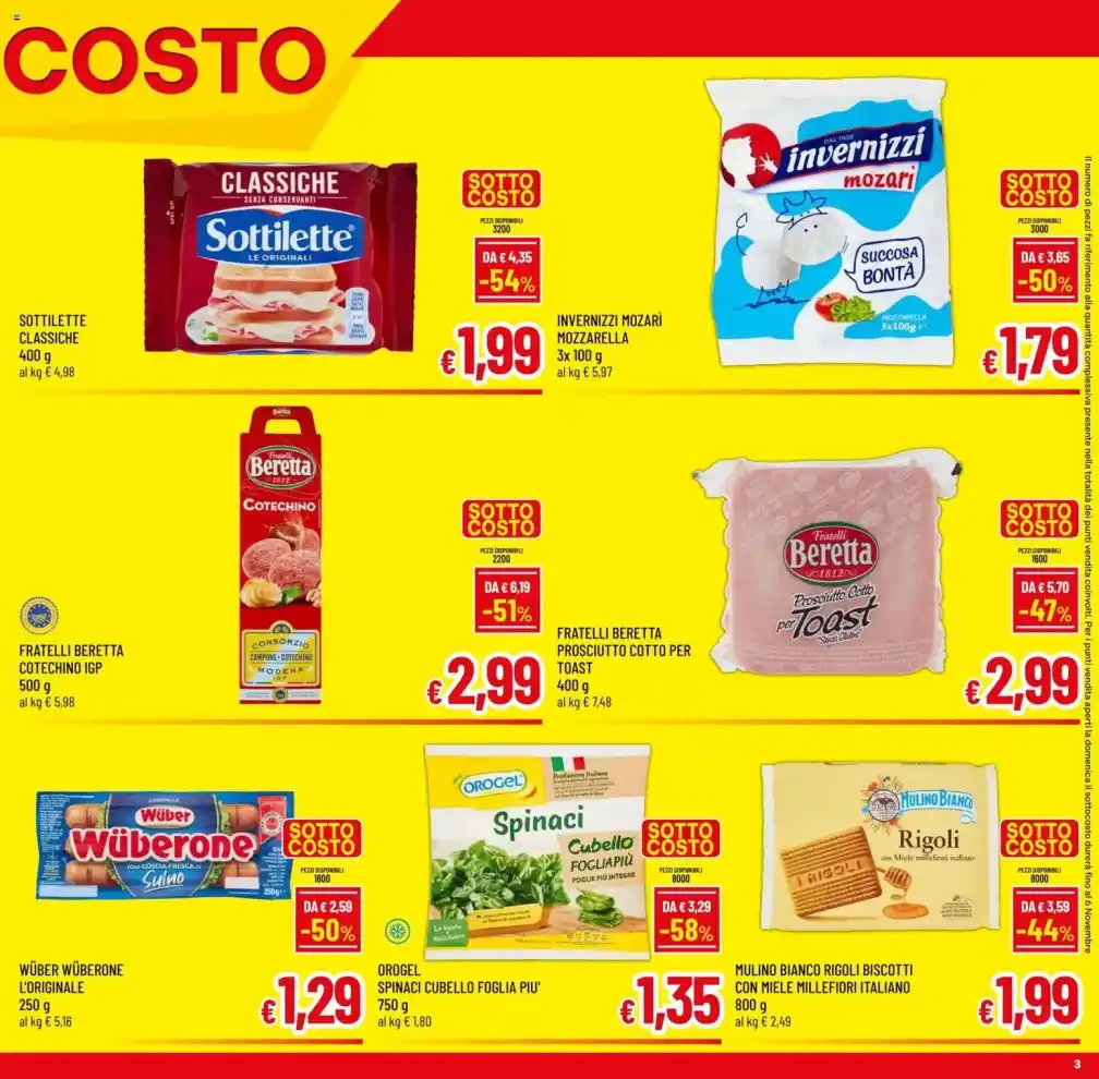 Volantino A&O Sotto Costo dal 28/10 fino al 7/11/2026